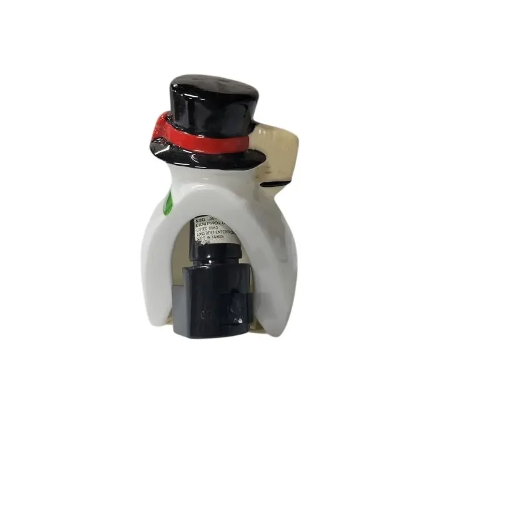 ⛄ Vintage Snowman Plug-In Night Light Lampholder Made in Taiwan Xmas Decor